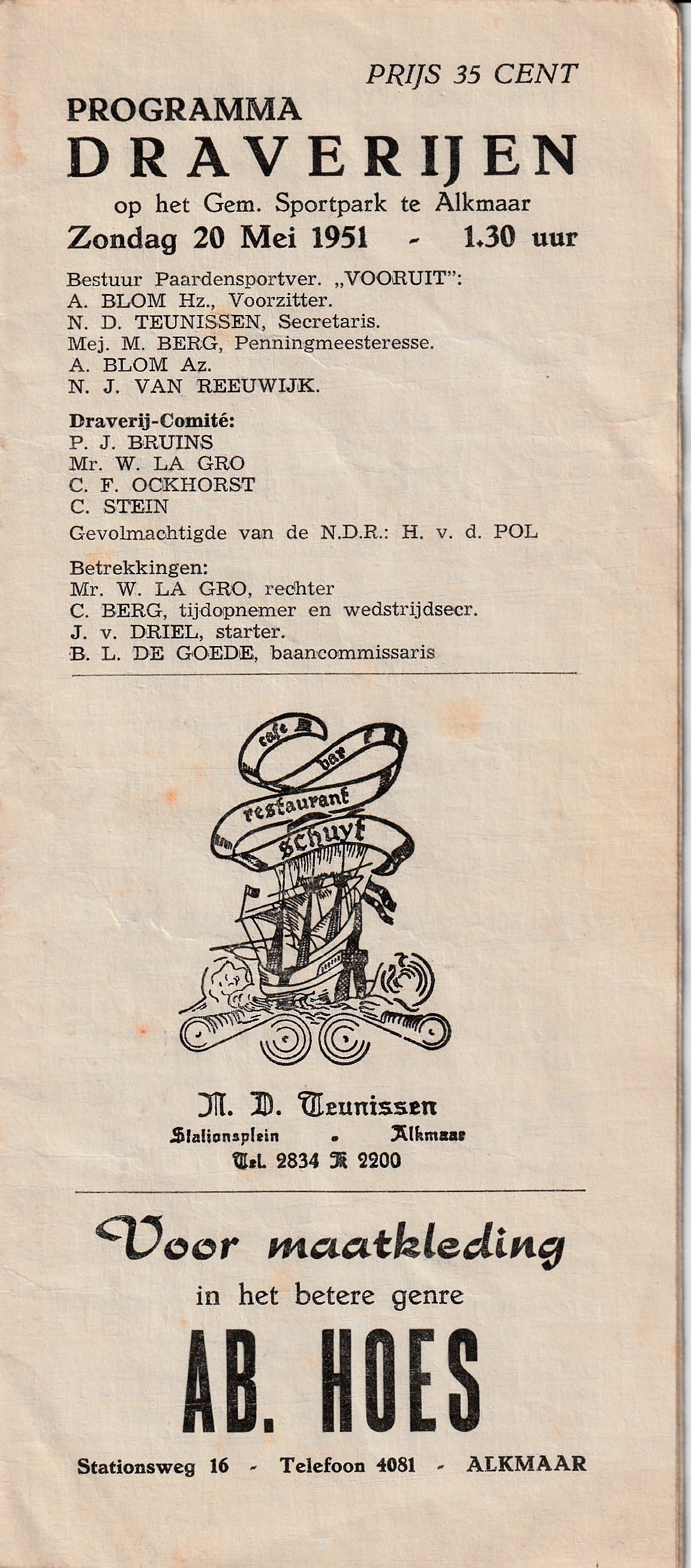 20 Mei 1951 Programma Alkmaar (1).jpg